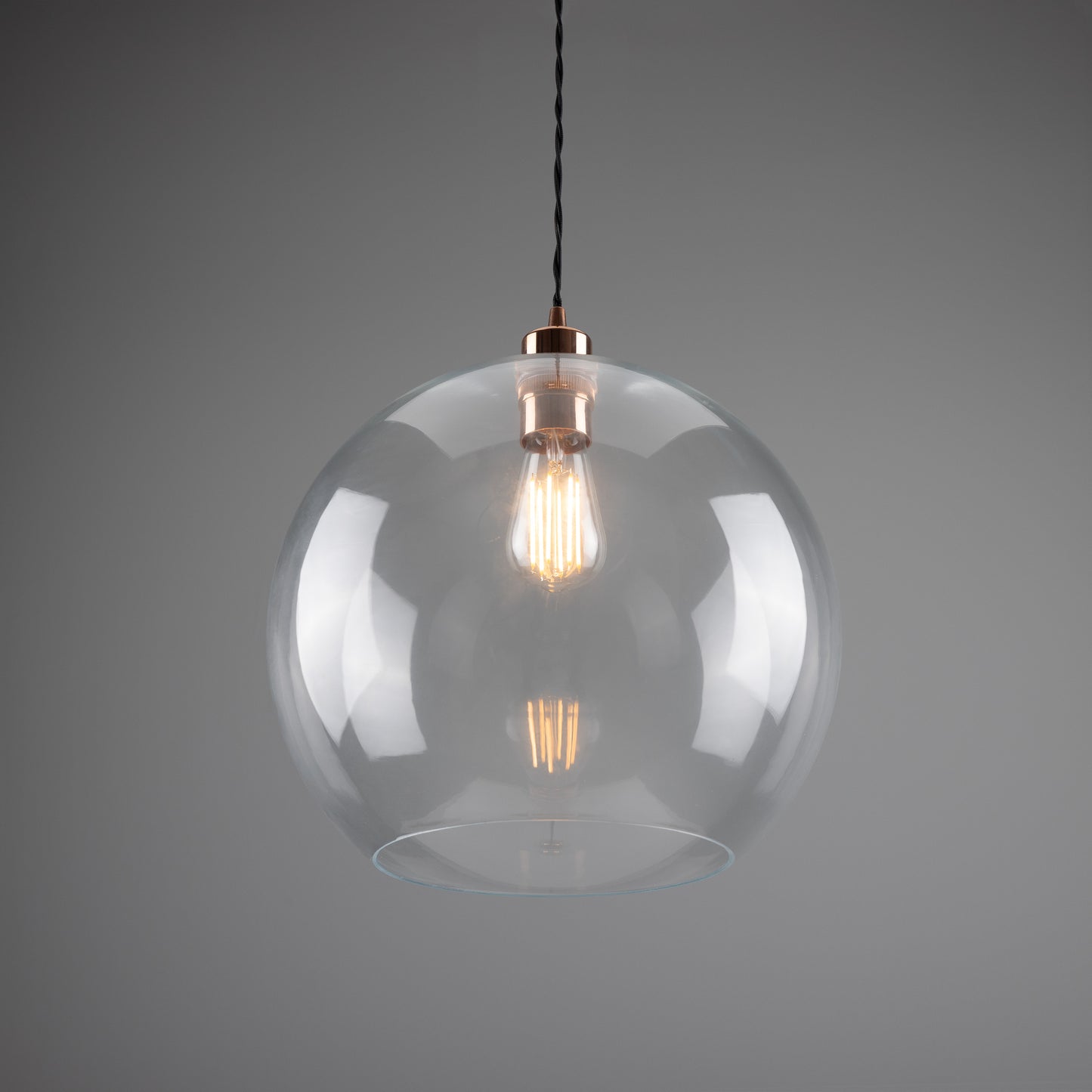 Eden Clear Open Glass Globe Pendant Light