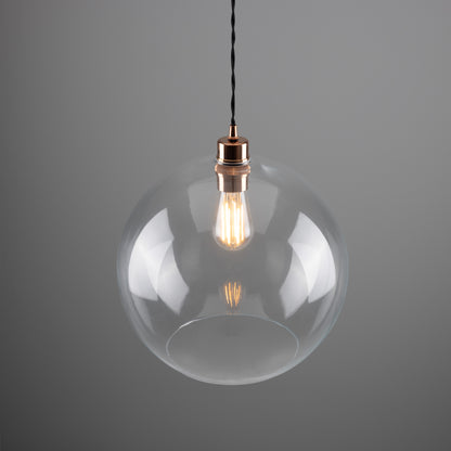 Eden Clear Open Glass Globe Pendant Light
