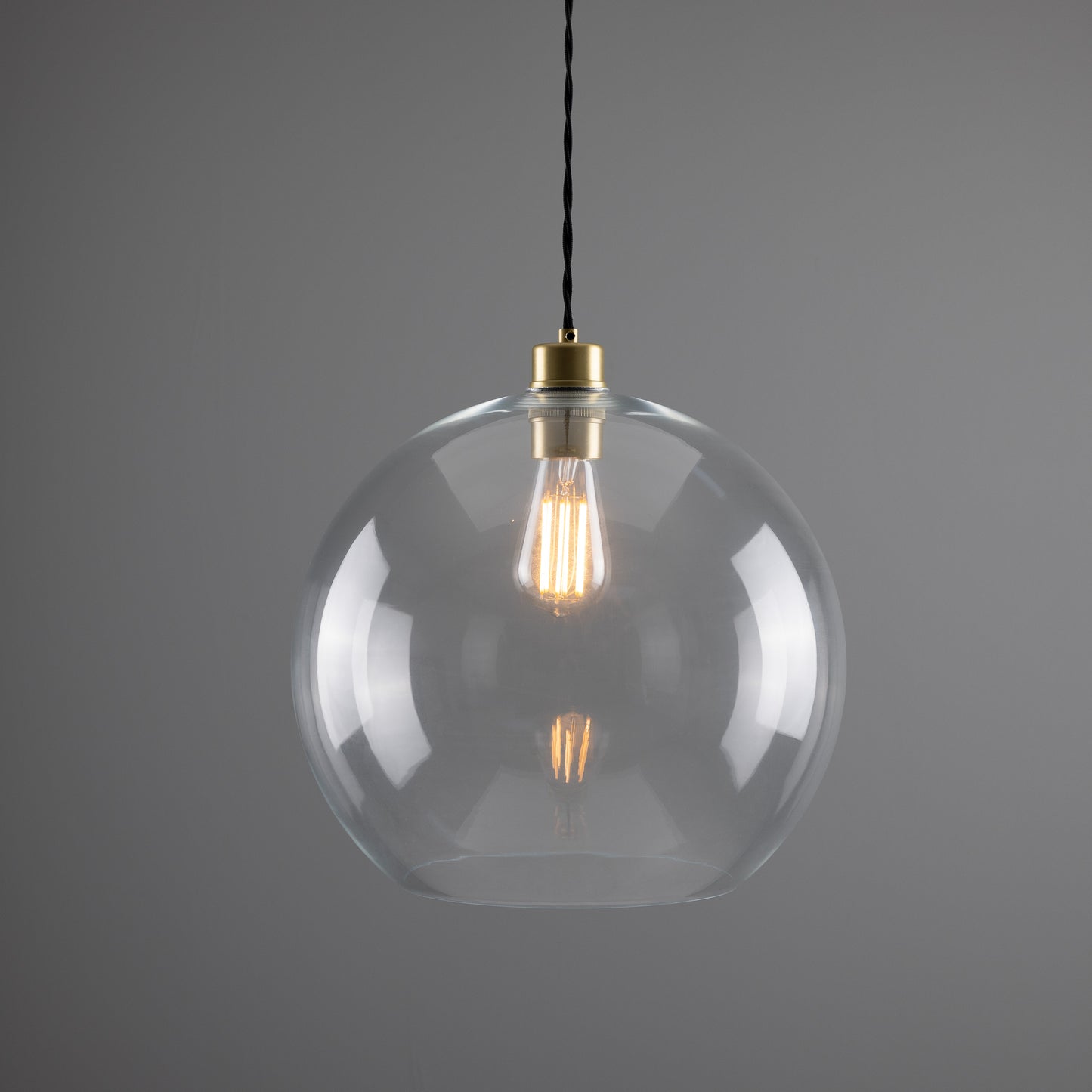 Eden Clear Open Glass Globe Pendant Light