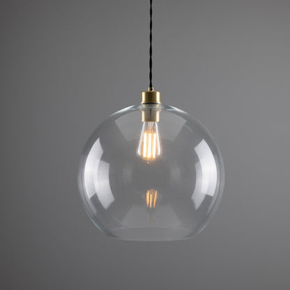 Eden Clear Open Glass Globe Pendant Light