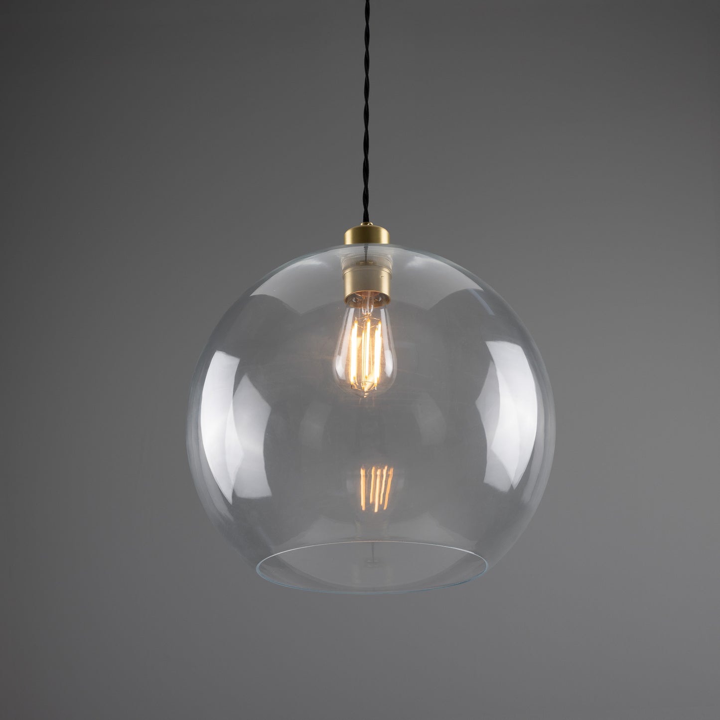 Eden Clear Open Glass Globe Pendant Light