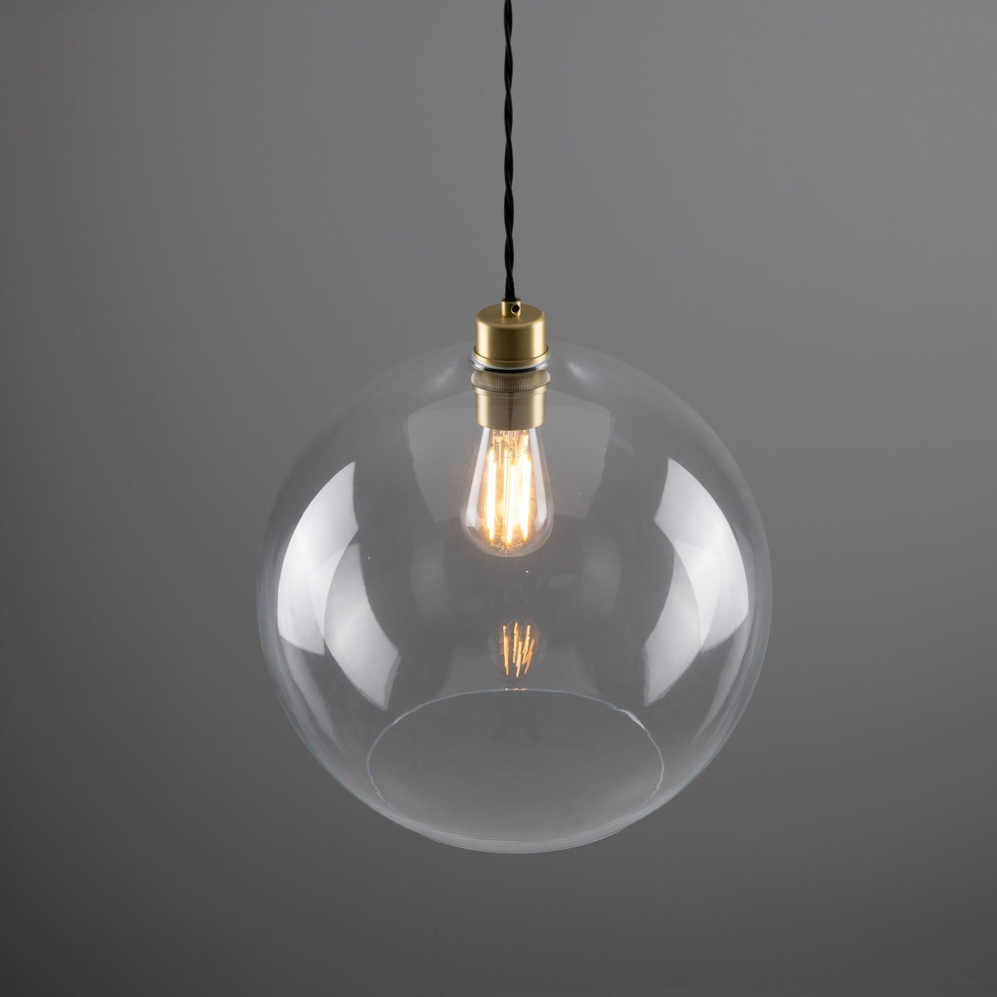 Eden Clear Open Glass Globe Pendant Light