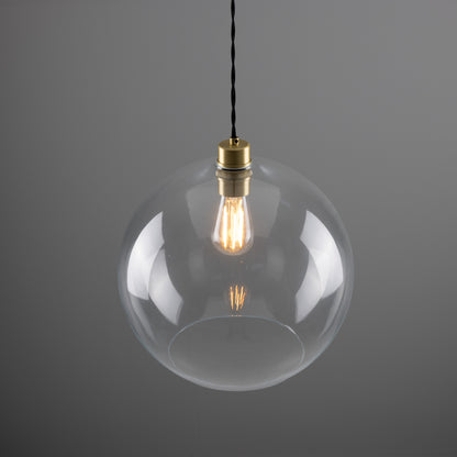 Eden Clear Open Glass Globe Pendant Light