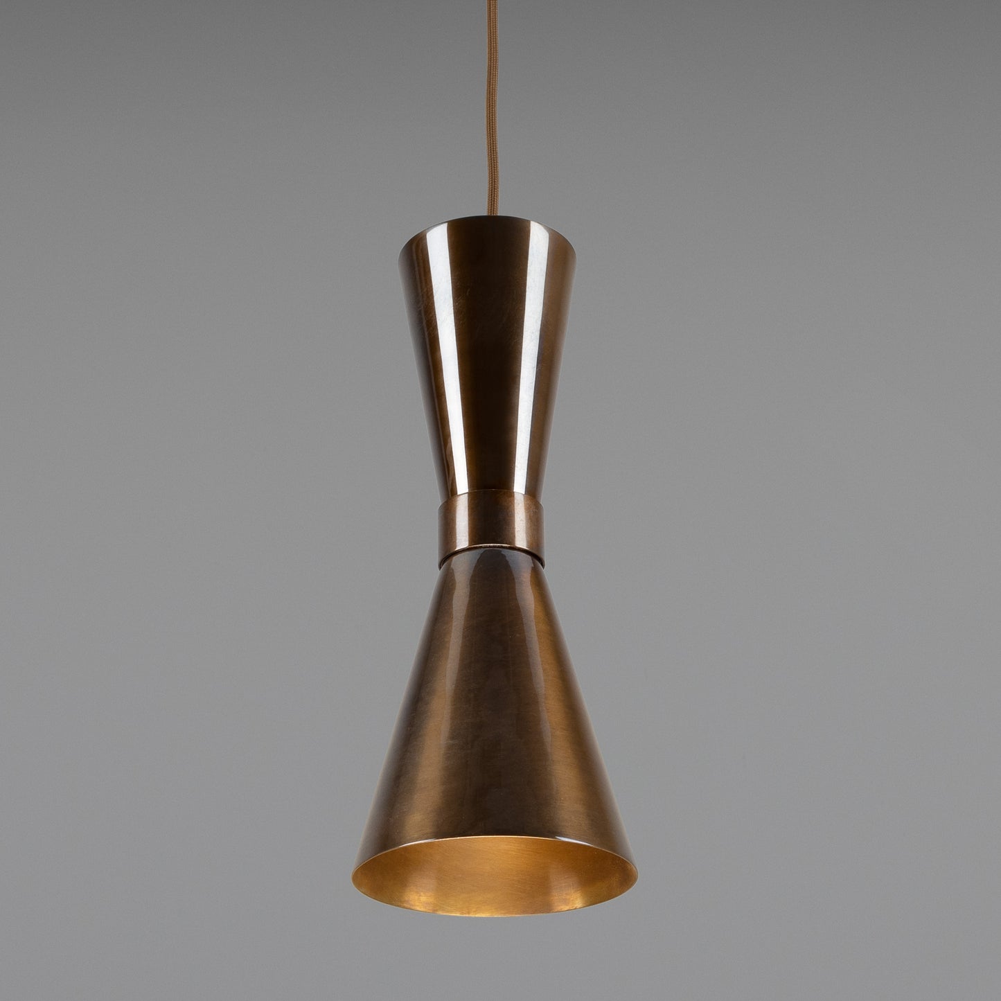 Amias Mid-Century Brass Pendant Light