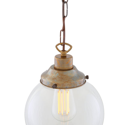 Riad Clear Glass Globe Pendant Light