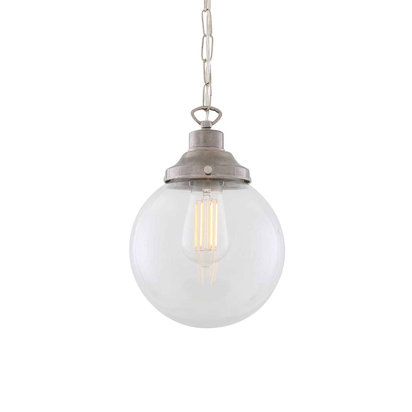 Riad Clear Glass Globe Pendant Light