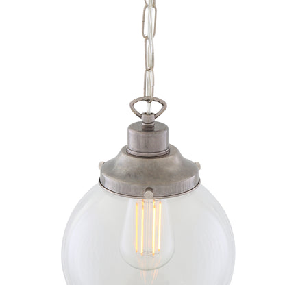 Riad Clear Glass Globe Pendant Light