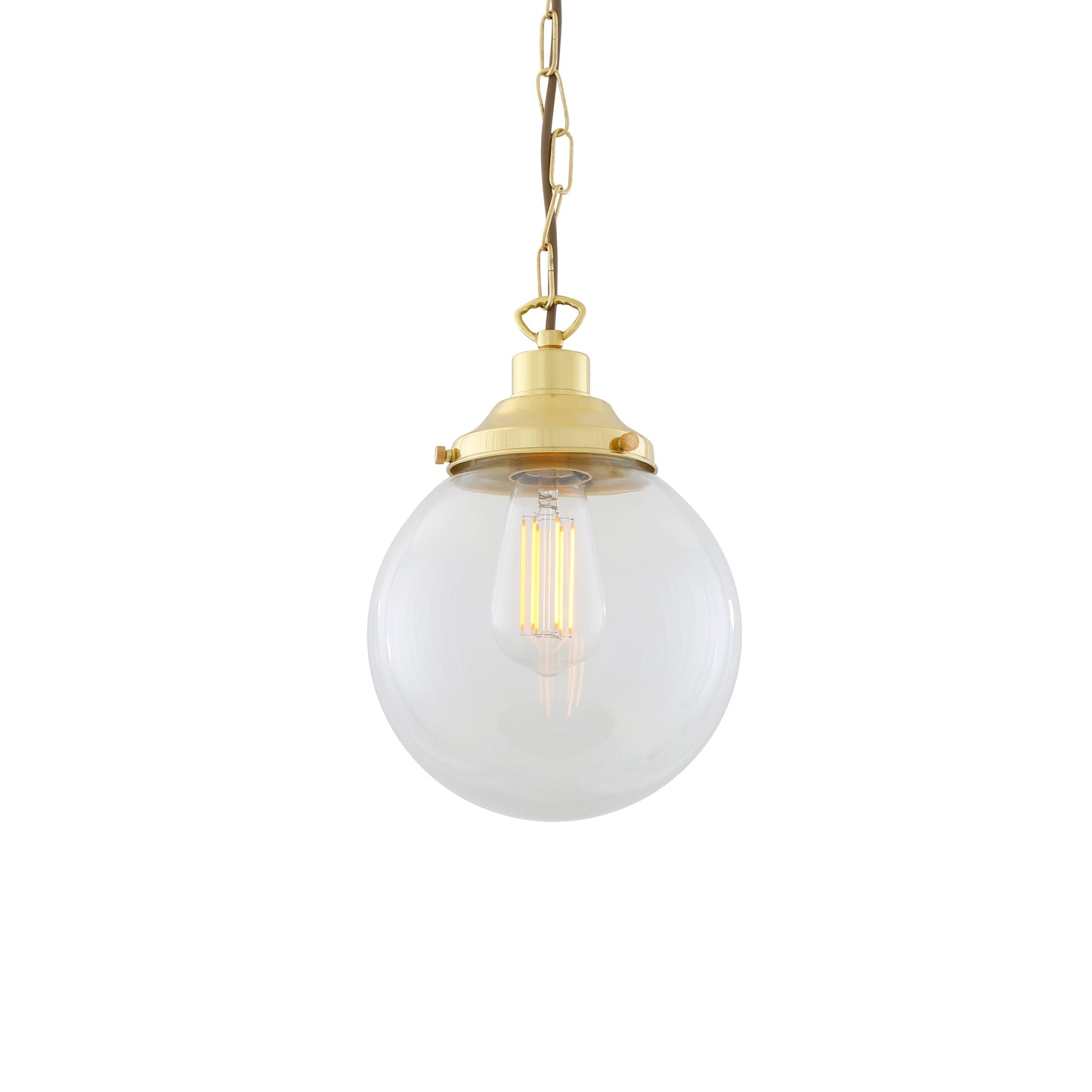 Riad Clear Glass Globe Pendant Light
