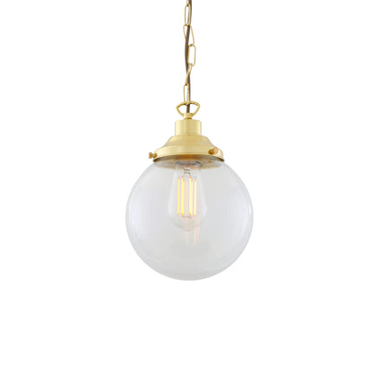 Riad Clear Glass Globe Pendant Light