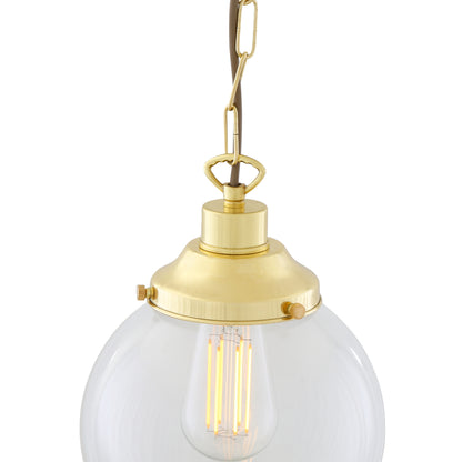 Riad Clear Glass Globe Pendant Light