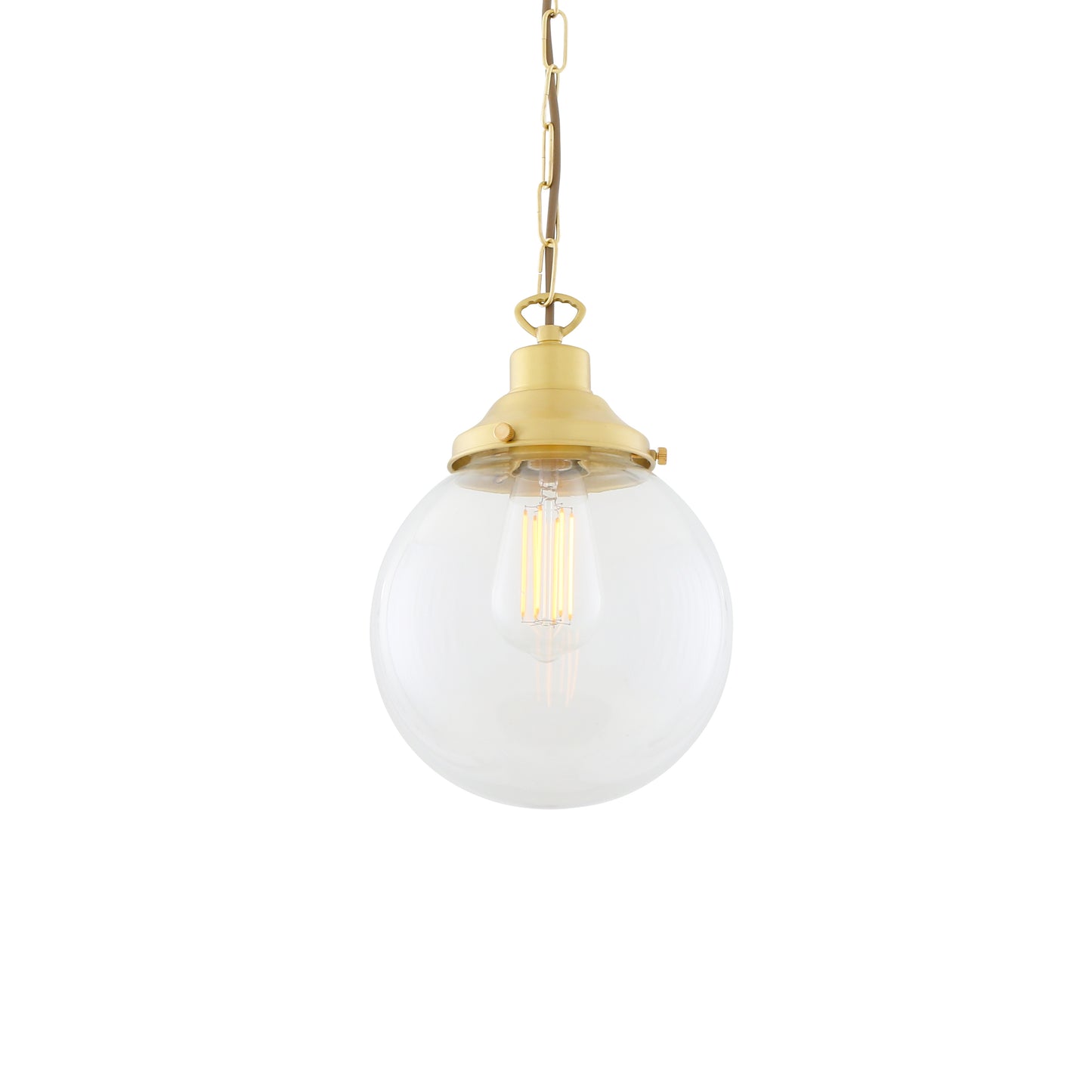 Riad Clear Glass Globe Pendant Light