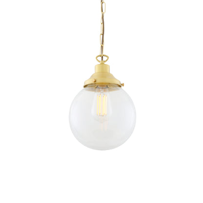 Riad Clear Glass Globe Pendant Light