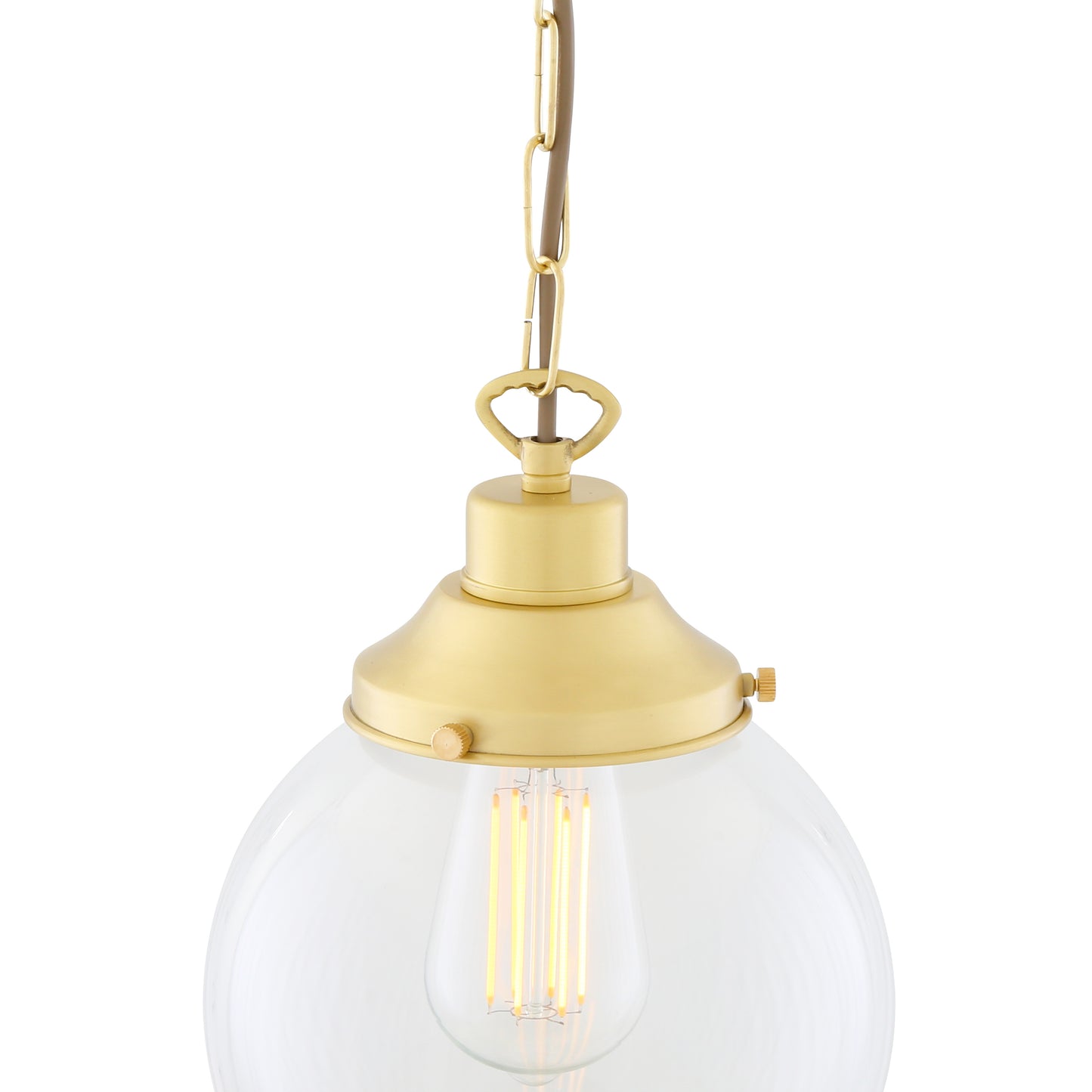 Riad Clear Glass Globe Pendant Light