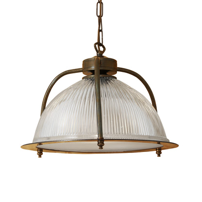 Bousta Holophane Glass Pendant Light