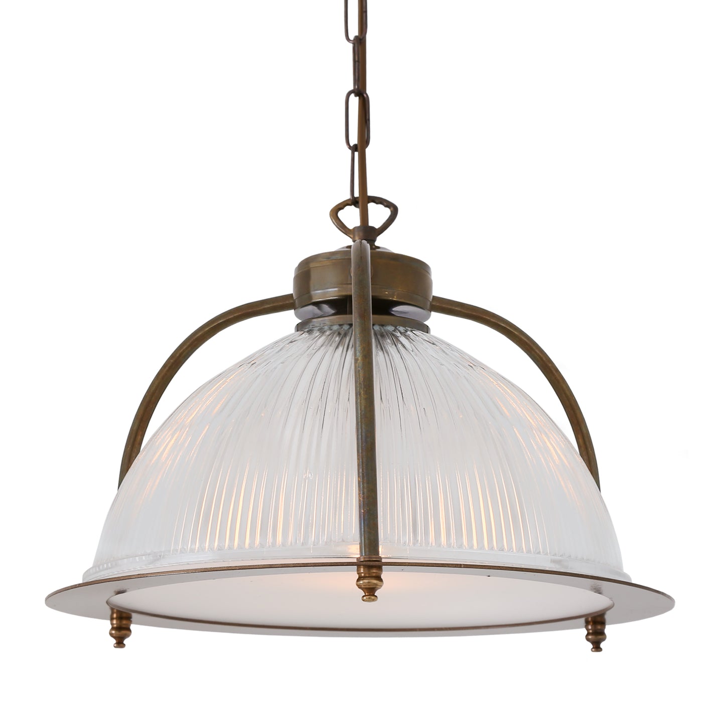 Bousta Holophane Glass Pendant Light