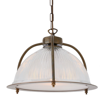 Bousta Holophane Glass Pendant Light