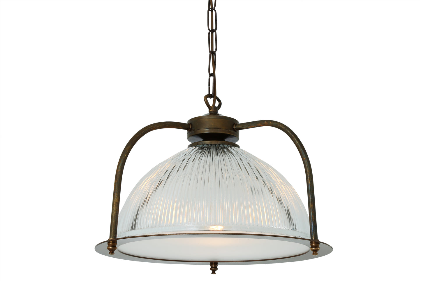 Bousta Holophane Glass Pendant Light