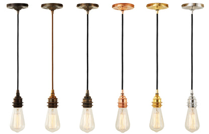 Dili Vintage Bare Bulb Pendant Light