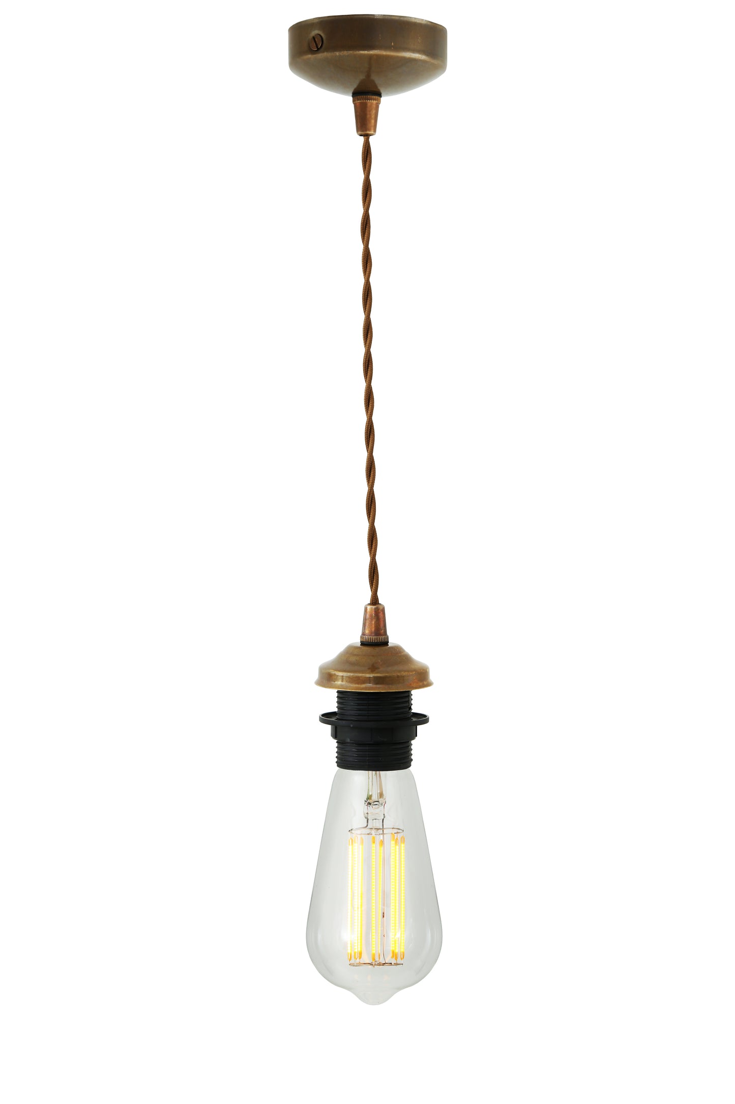 Doha Vintage Pendant Light with Twisted Braided Cable