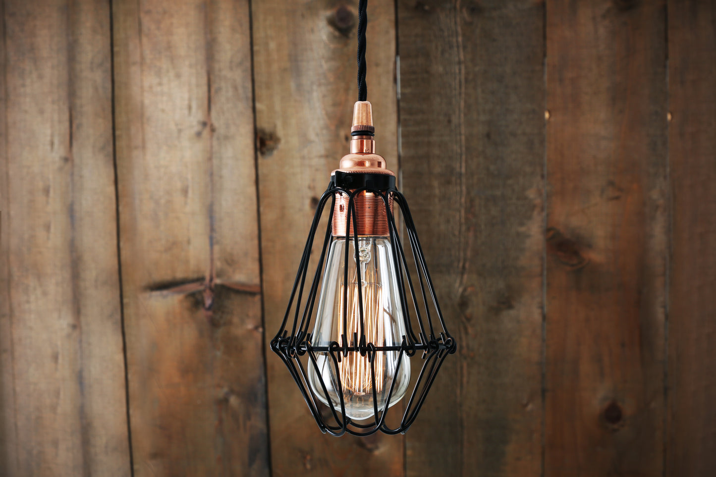 Juba Industrial Cage Copper Pendant Light