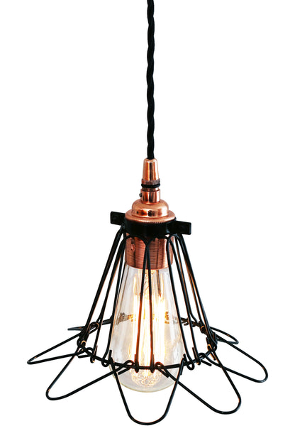 Juba Industrial Cage Copper Pendant Light