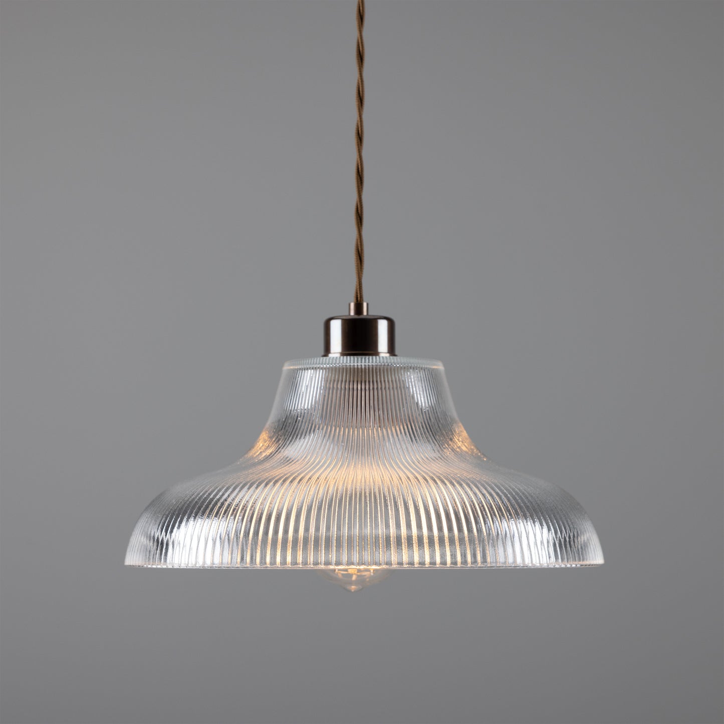 Mono Industrial Railway Glass Pendant Light