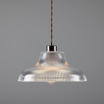 Mono Industrial Railway Glass Pendant Light