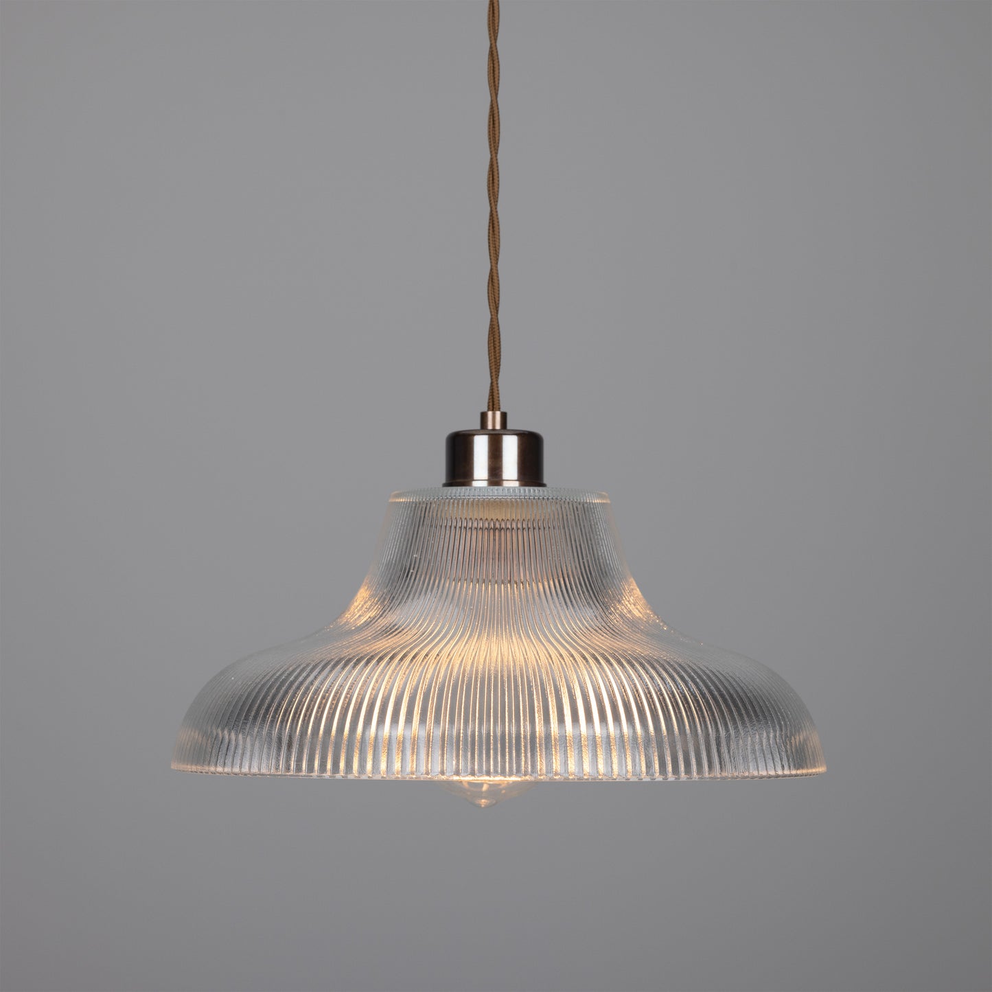 Mono Industrial Railway Glass Pendant Light