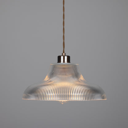 Mono Industrial Railway Glass Pendant Light