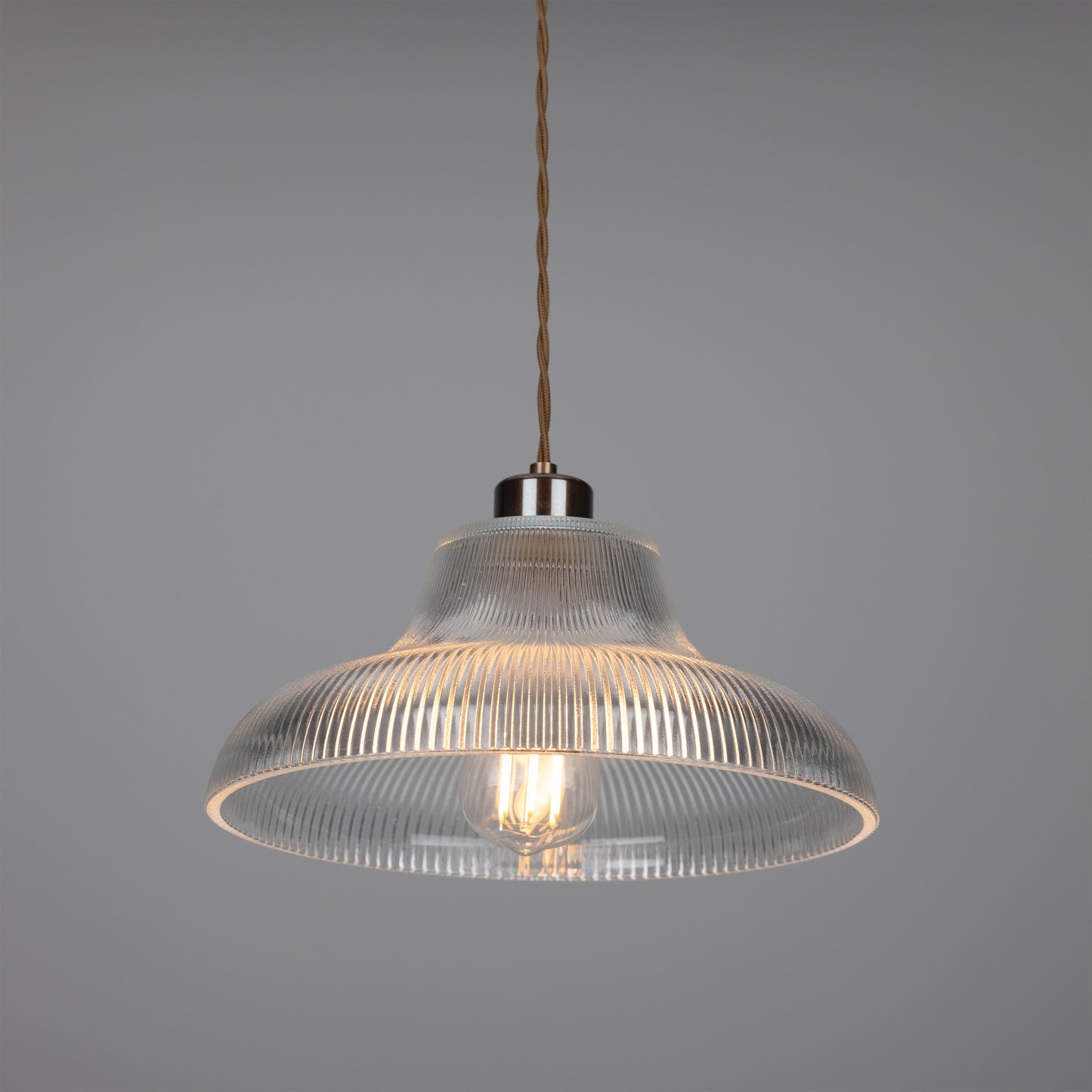 Mono Industrial Railway Glass Pendant Light