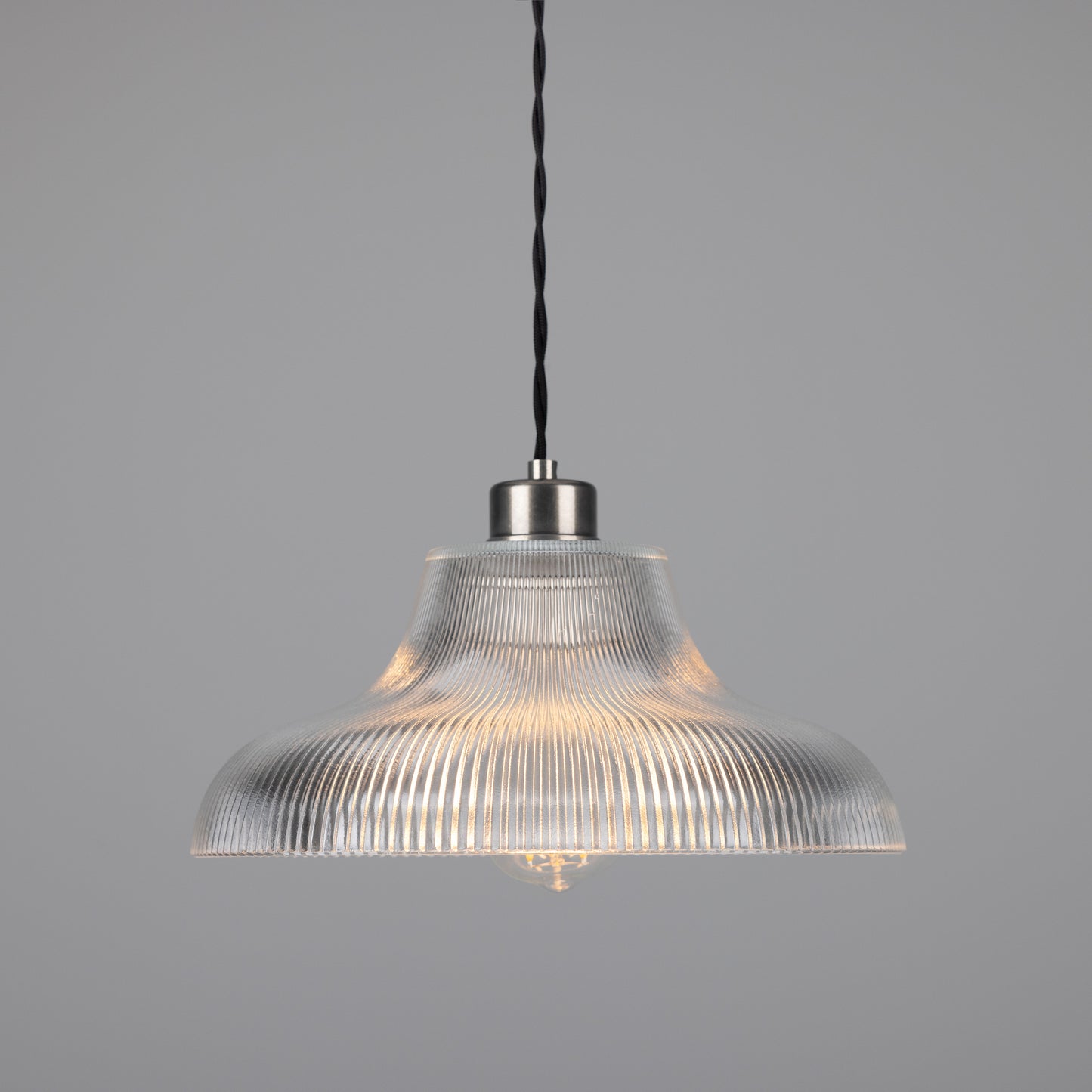 Mono Industrial Railway Glass Pendant Light