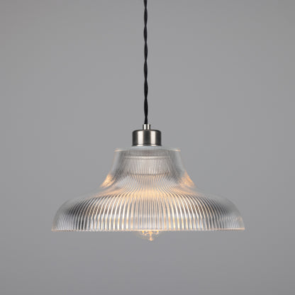 Mono Industrial Railway Glass Pendant Light