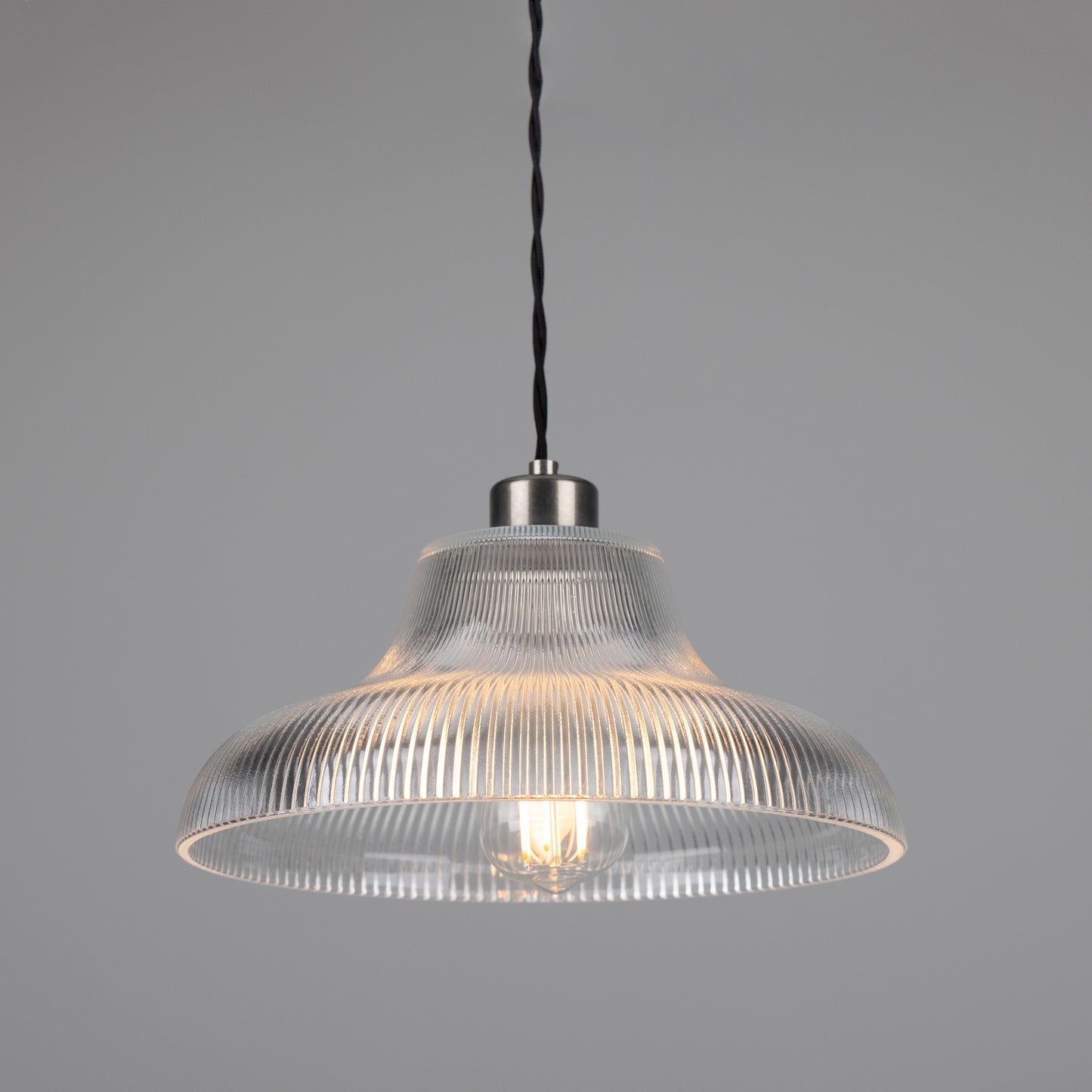 Mono Industrial Railway Glass Pendant Light