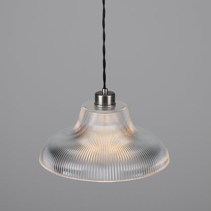 Mono Industrial Railway Glass Pendant Light