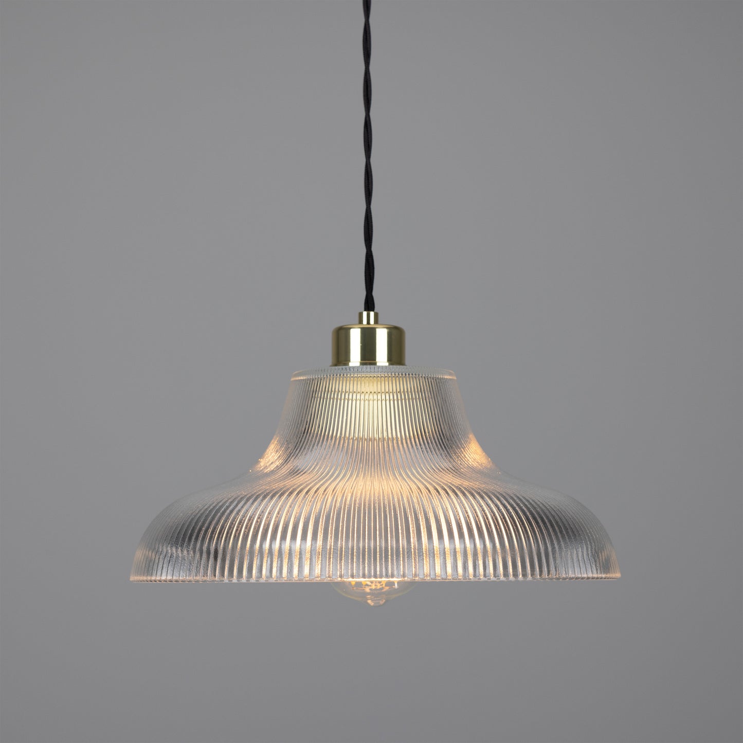 Mono Industrial Railway Glass Pendant Light