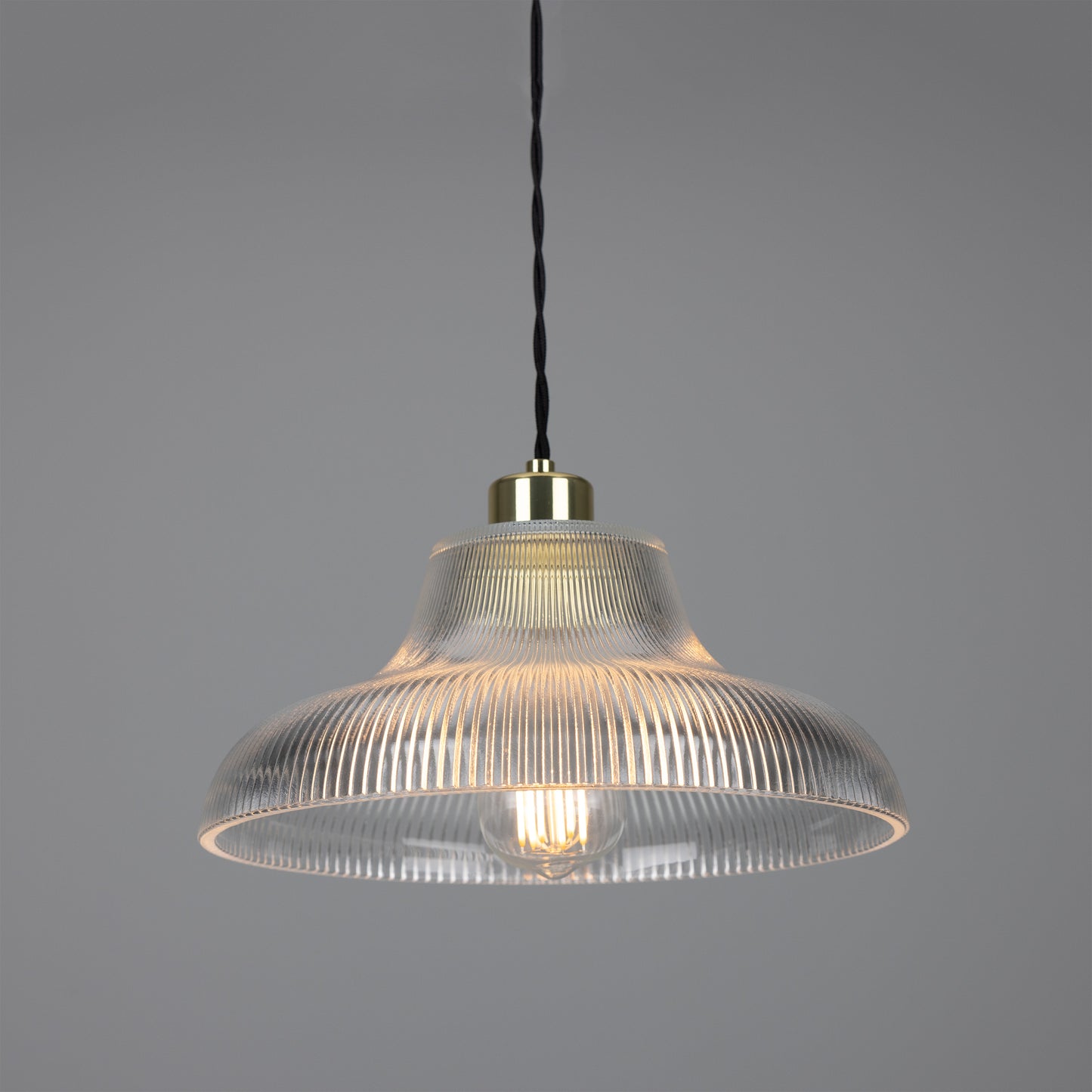 Mono Industrial Railway Glass Pendant Light