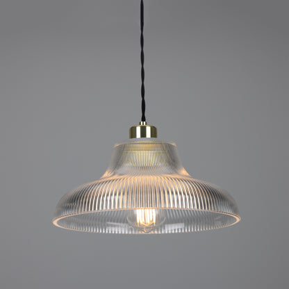Mono Industrial Railway Glass Pendant Light