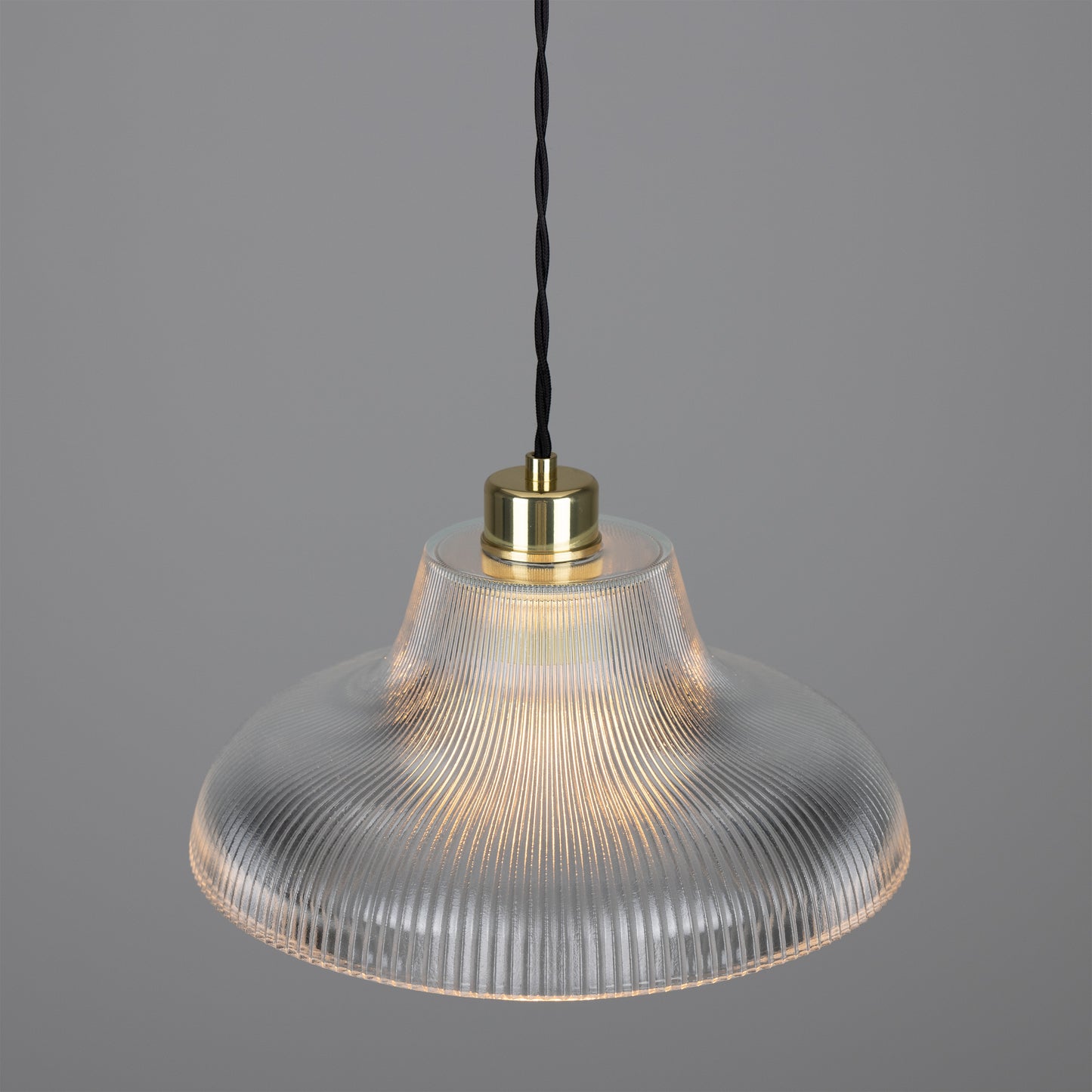 Mono Industrial Railway Glass Pendant Light