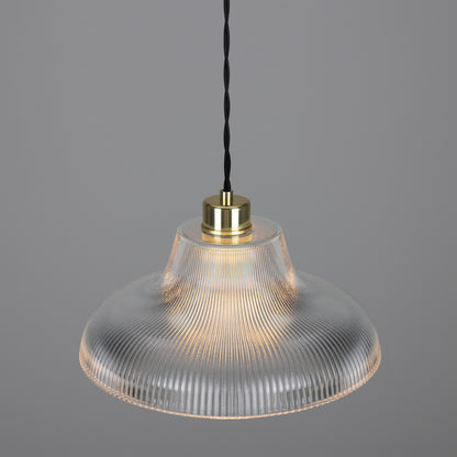 Mono Industrial Railway Glass Pendant Light