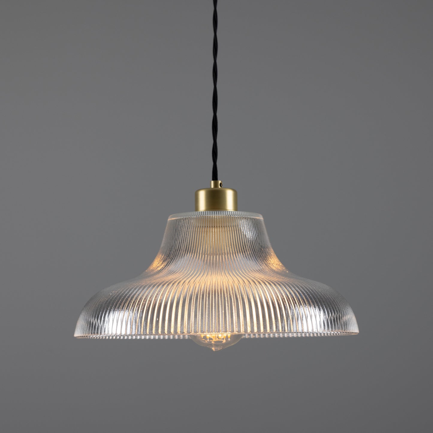 Mono Industrial Railway Glass Pendant Light