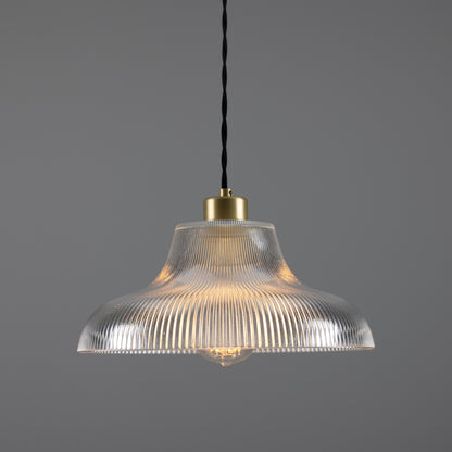 Mono Industrial Railway Glass Pendant Light