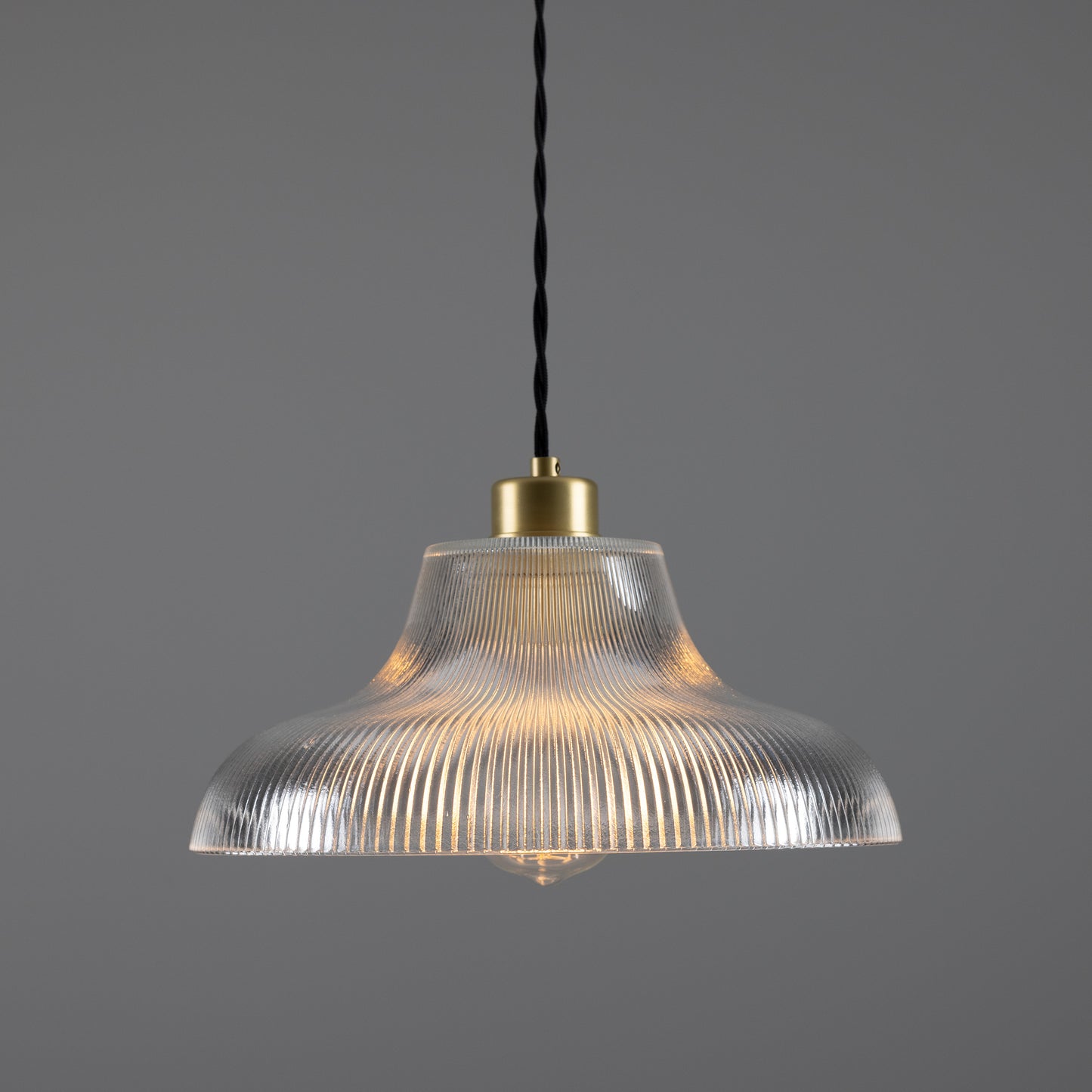 Mono Industrial Railway Glass Pendant Light