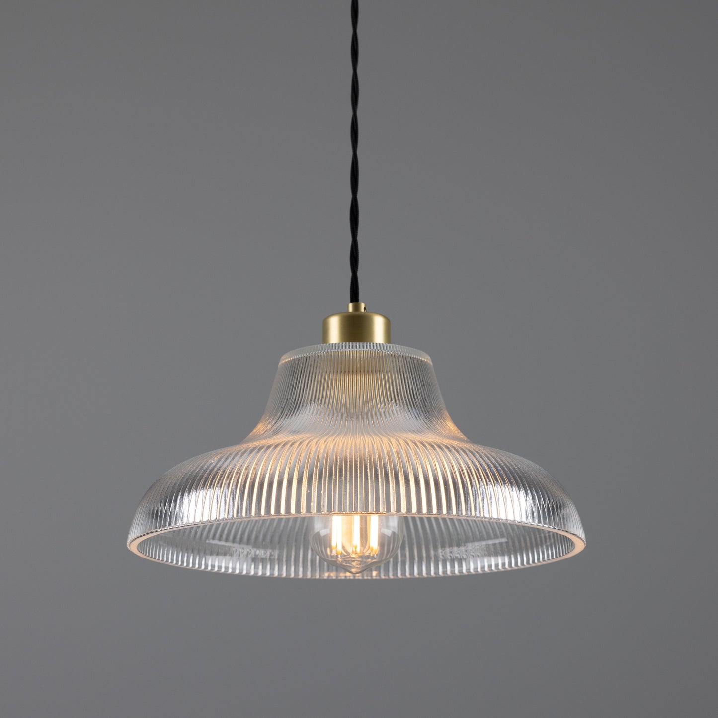 Mono Industrial Railway Glass Pendant Light