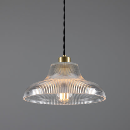 Mono Industrial Railway Glass Pendant Light