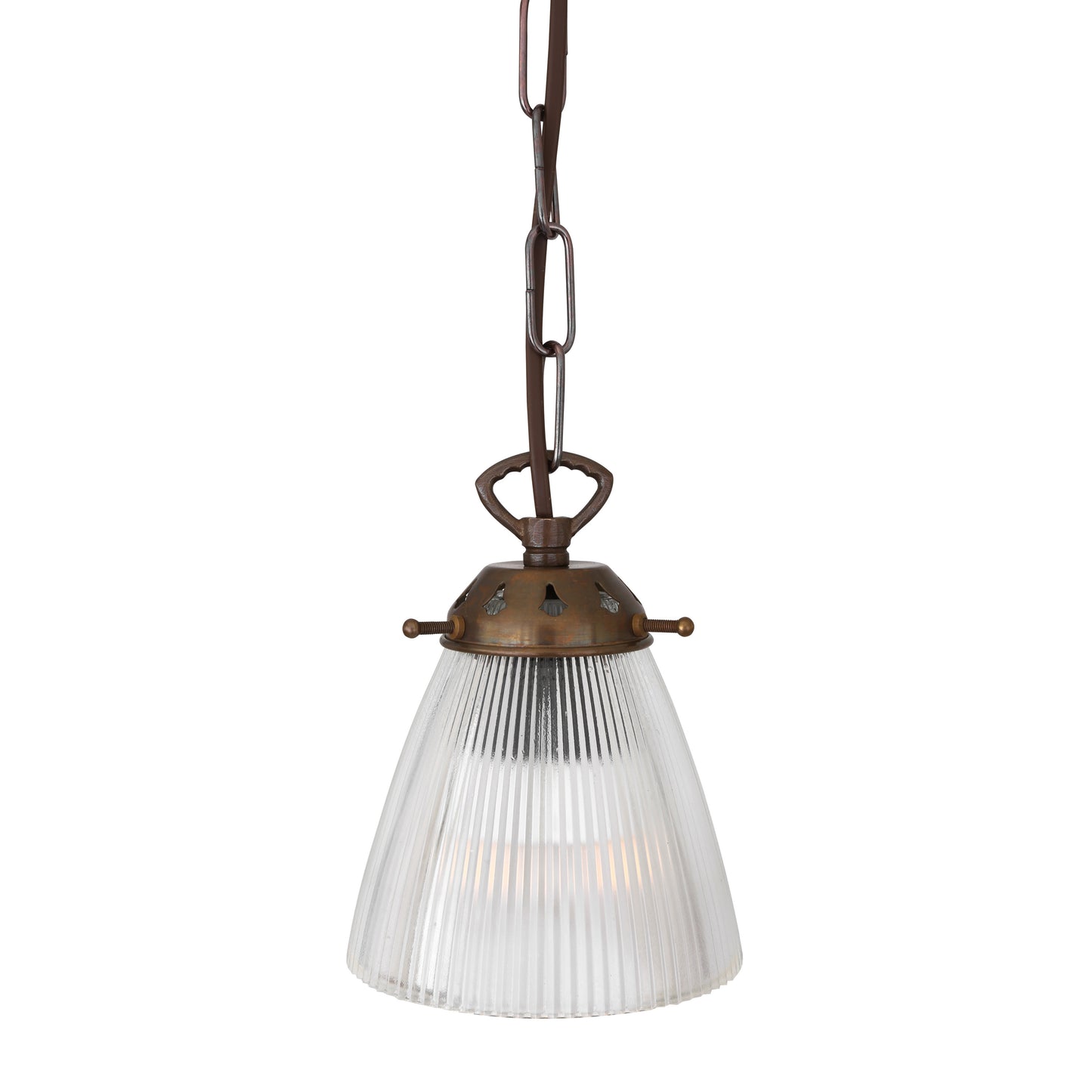 Gadar Small Holophane Glass Pendant Light