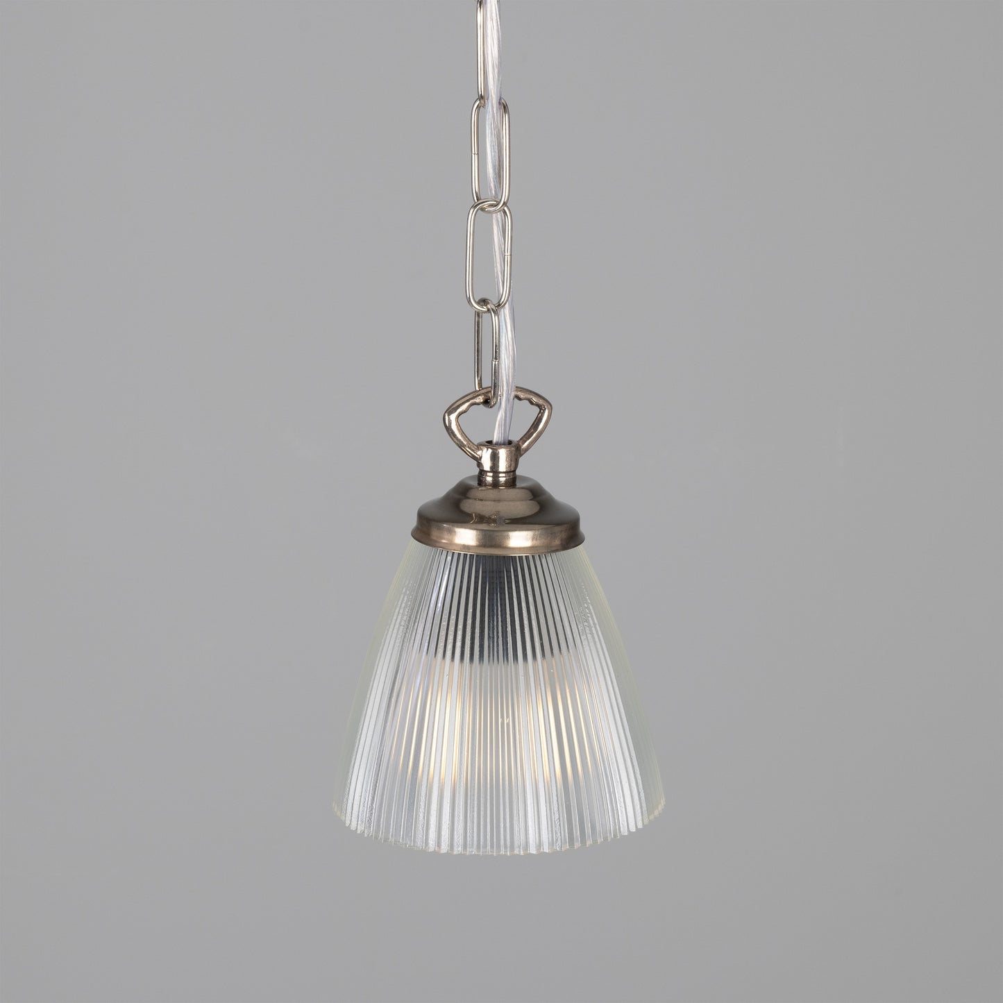 Gadar Small Holophane Glass Pendant Light