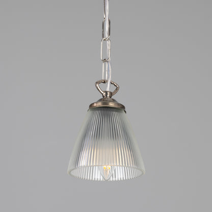 Gadar Small Holophane Glass Pendant Light