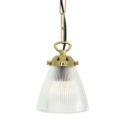 Gadar Small Holophane Glass Pendant Light