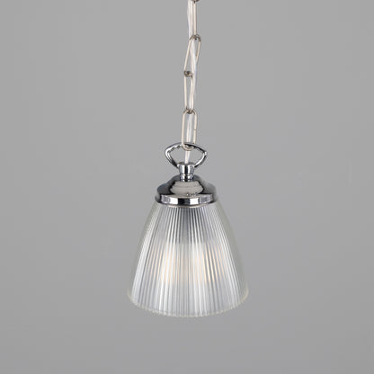 Gadar Small Holophane Glass Pendant Light