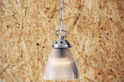 Gadar Small Holophane Glass Pendant Light